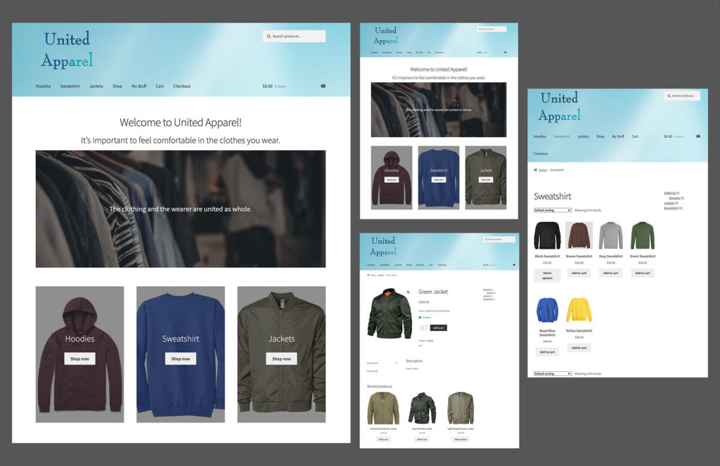 Web Design: United Apparel